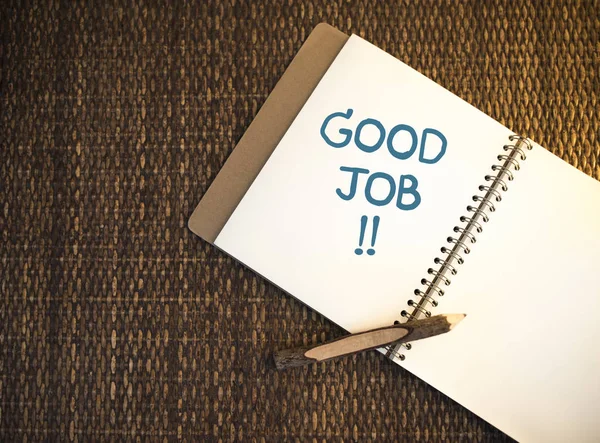 Good Job Written Notebook — Stock Photo, Image