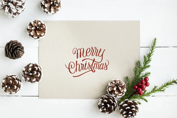 Frohe Weihnachten Grußkarte Attrappe — Stockfoto
