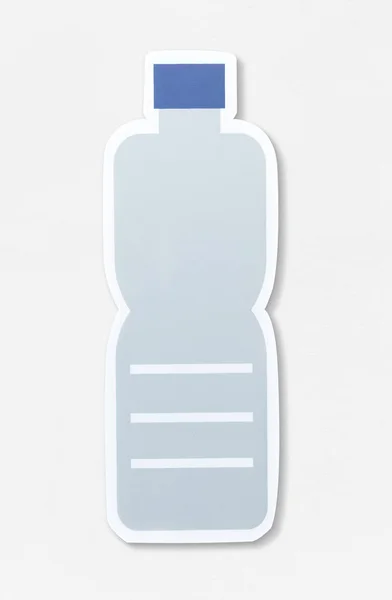 Plastikflaschen Symbol Auf Isoliert — Stockfoto