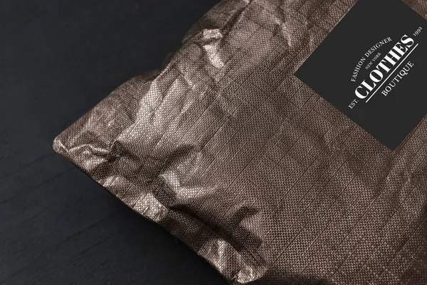 Brown Brilhante Envelope Embalagem Mockup — Fotografia de Stock