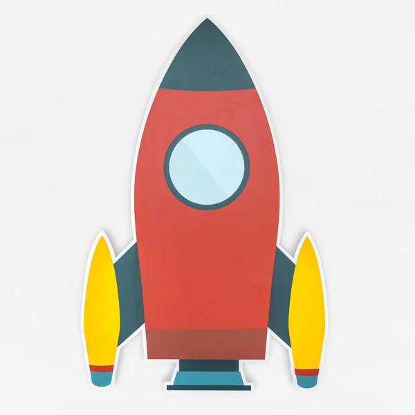 Launch Rocket Icon Isolated — Stock Photo, Image