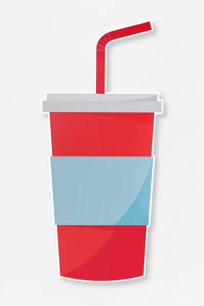 Soda Cup Straw Icon — Stock Photo, Image