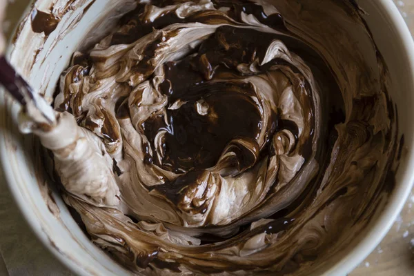 Chocolate Frosting Food Photography Recipe Idea — Stock Photo, Image