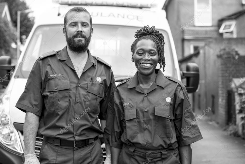 Portrait of a team of paramedics