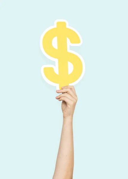 Hand Holding Dollar Sign — Stock Photo, Image