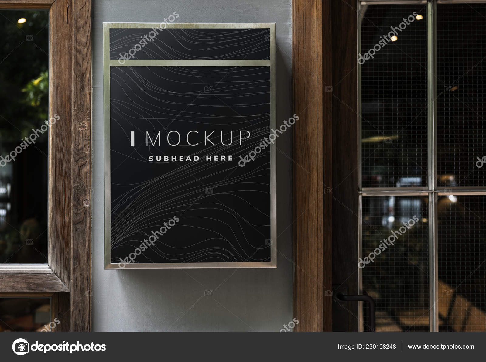Download Black Restaurant Signboard Design Mockup Stock Photo Image By C Rawpixel 230108248