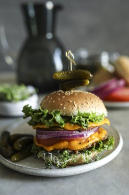 Vejetaryen çizburger yemek tarifi fikri
