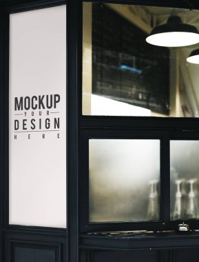 Boş en az dükkanı işareti mockup