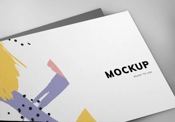 Projeto Colorido Mockup Cartão Visita — Fotografia de Stock