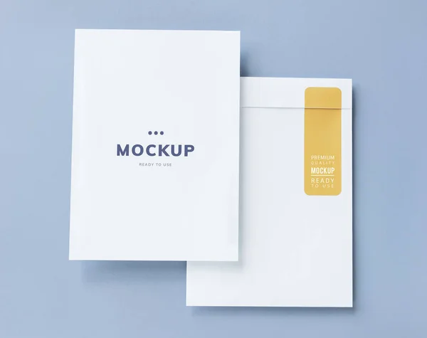 Documento Comercial Envelope Mockup — Fotografia de Stock