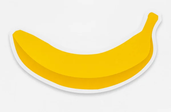 Frisches Bananensymbol Isoliert — Stockfoto