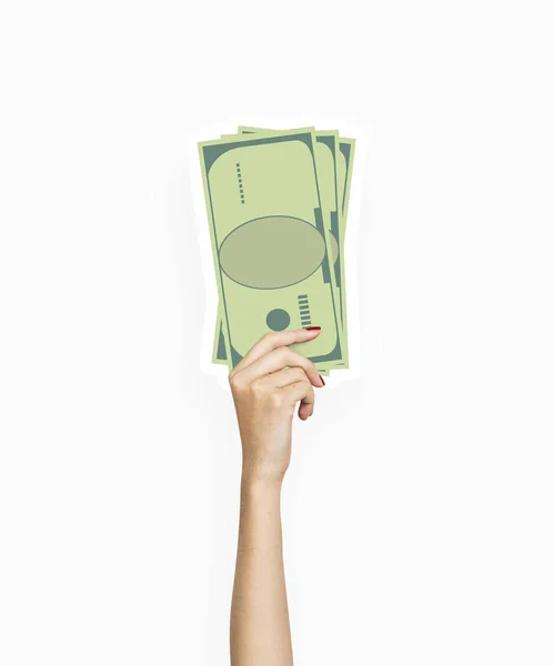 Hand Holding Paper Money Clipart — Stock Photo, Image