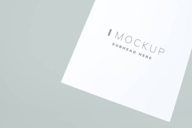 Belge mockup düz bir arka plan üzerinde