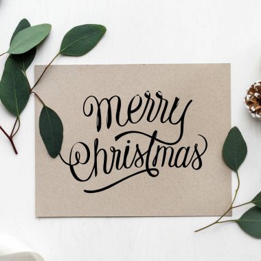 Neşeli Noel tebrik kartı mockup