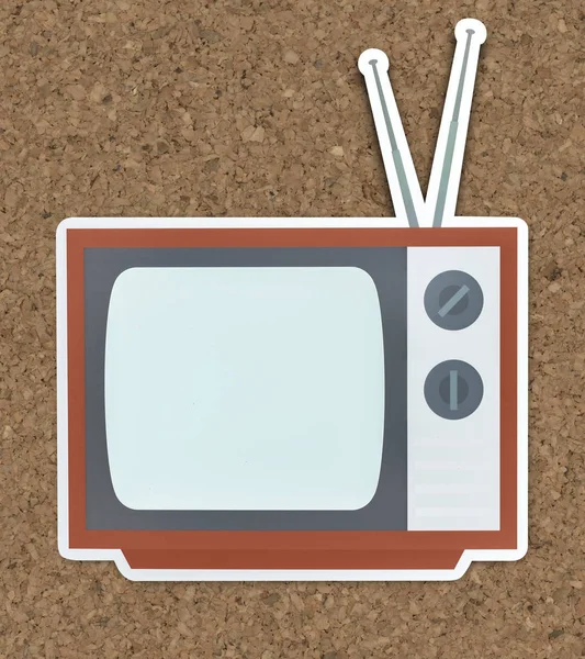 Television Icon Isolated Background — Stock Photo, Image