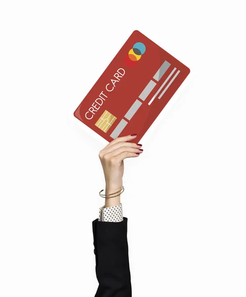 Рука Тримає Кліпарт Кредитних Карток — стокове фото