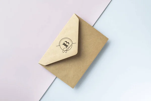 Convite Casamento Com Envelope Mockup — Fotografia de Stock