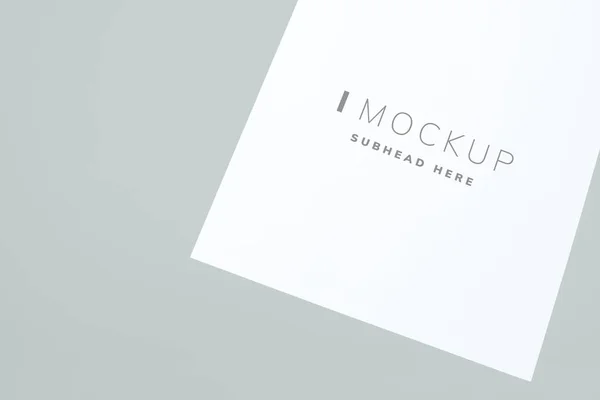 Documento Mockup Fundo Simples — Fotografia de Stock