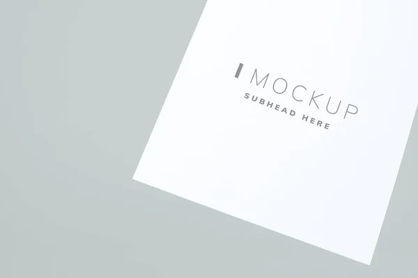 Dokument Mockup Enkel Bakgrund — Stockfoto