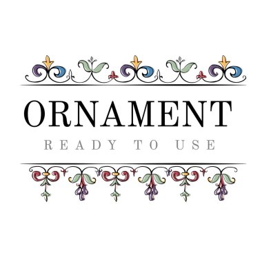 Vintage flourish ornament illustration clipart