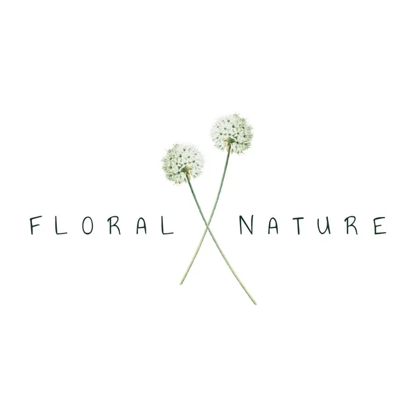 Vettore Progettazione Logo Natura Floreale — Vettoriale Stock