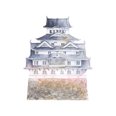Himeji Kalesi Japonya vektör