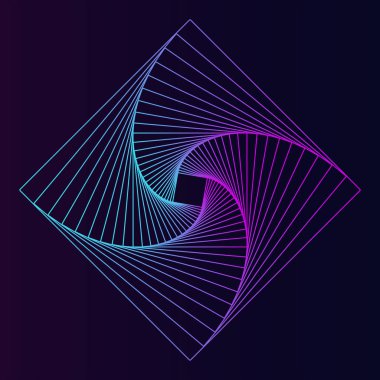 Soyut kare geometrik element vektörü