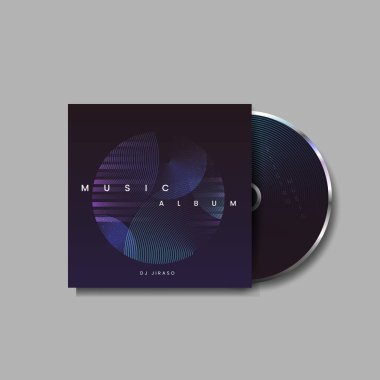 CD case düzeni tasarlamak vektör