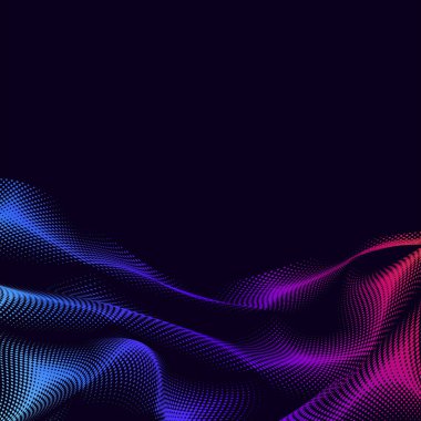 Siyah arka plan vektör üzerinde canlı noktalı resim