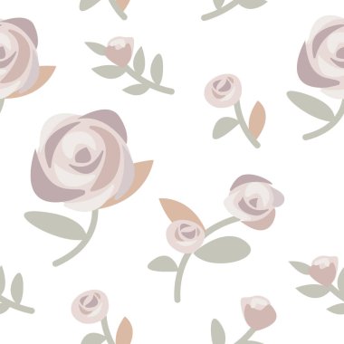 El çizimi güller ve bitkiler çizimi