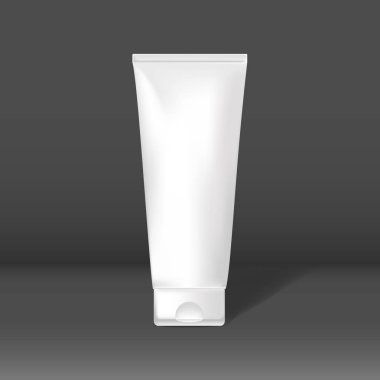 Güzellik bakımı tüp modelleme vektörü