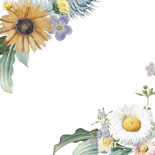 Floral Enmarcado Invitación Tarjeta Vector — Archivo Imágenes Vectoriales