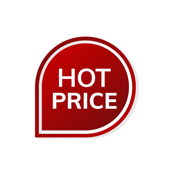 Red Hot Price Badge Vector — Stock Vector