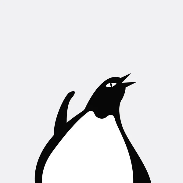 Vetor Bonito Dos Desenhos Animados Dos Pinguins Vida Selvagem — Vetor de Stock