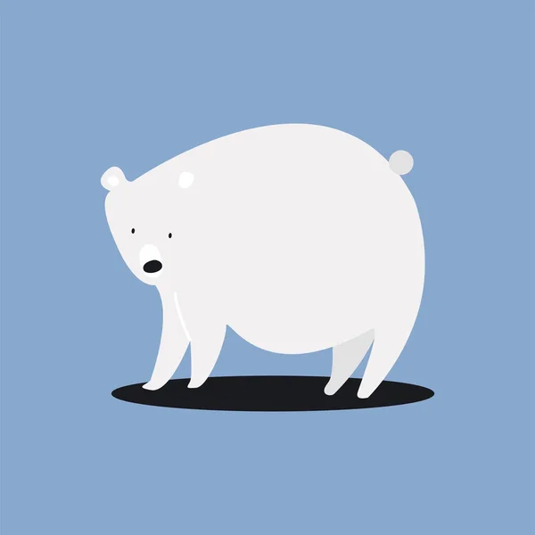 Εικονογράφηση Χαριτωμένο Λευκή Πολική Αρκούδα — Διανυσματικό Αρχείο