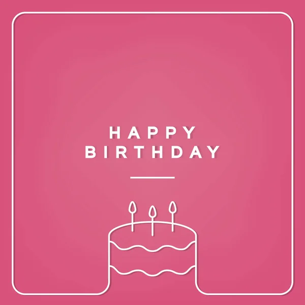 Cumpleaños Celebración Tarjeta Felicitación Vector — Archivo Imágenes Vectoriales