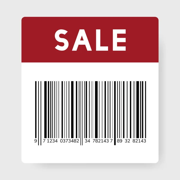 Sale Black Barcode Icon Vector — Stock Vector