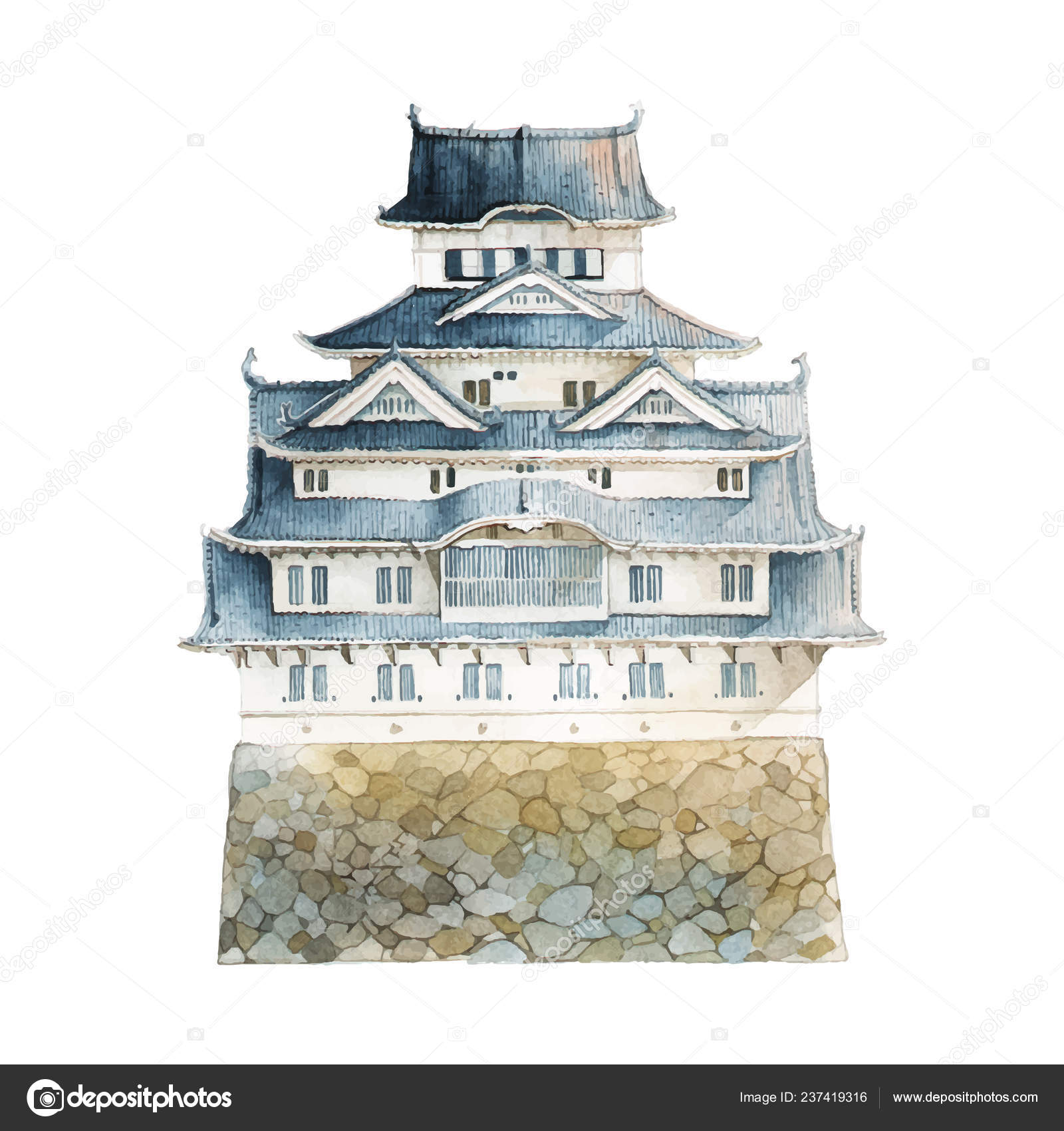 Himeji Castle Japan Vector Stock Vector Image by ©Rawpixel 237419316