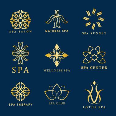 Spa logo vektörleri kümesi
