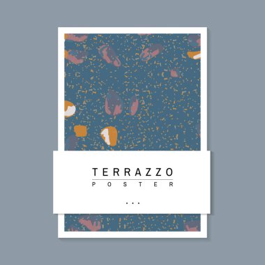 Renkli Terrazzo model poster vektör