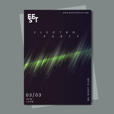 Gece parti müzik poster vektör