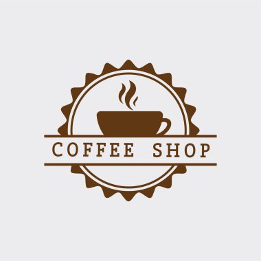 Retro kahve dükkanı logo vektör