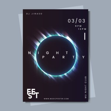 Gece parti müzik poster vektör