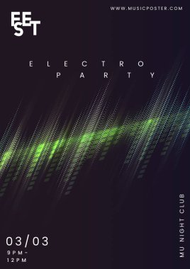 Gece parti müzik poster vektör