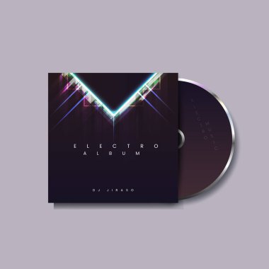 CD case düzeni tasarlamak vektör