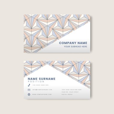 Geometrik model beyaz kartvizit vektör üzerinde