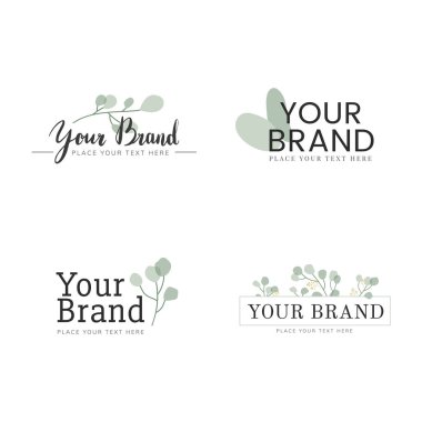 Yeşillik, markası logo vektör ayarla