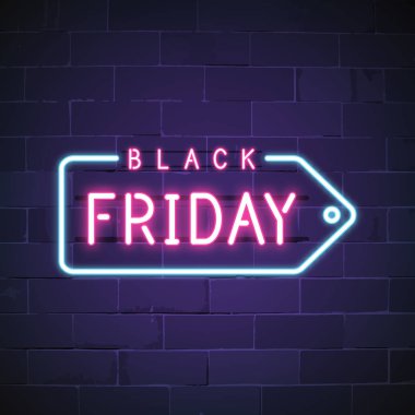 Kara Cuma neon işareti vektörü