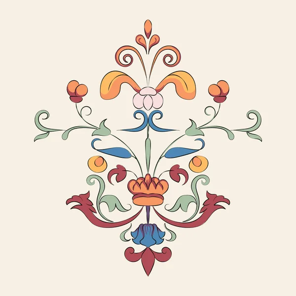 Vintage Florecer Ornamento Ilustración — Archivo Imágenes Vectoriales