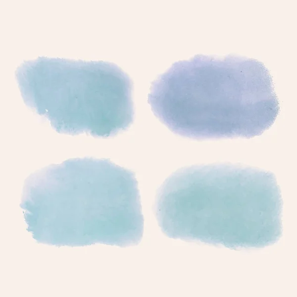 青い水彩風のバナーベクトル — ストックベクタ